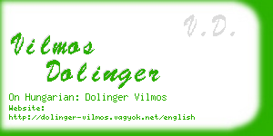 vilmos dolinger business card